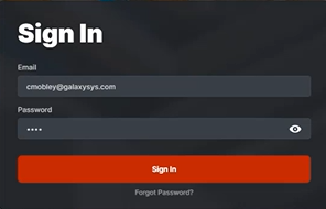 User Login Window modal